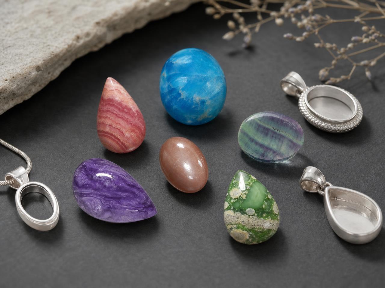 Loose softer gemstones suitable for pendant jewelry designs