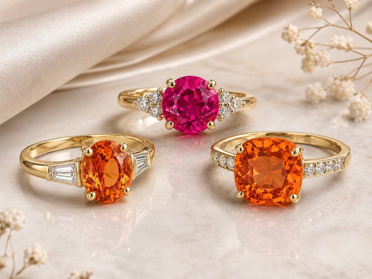Songea Sapphire gemstones shown in jewelry