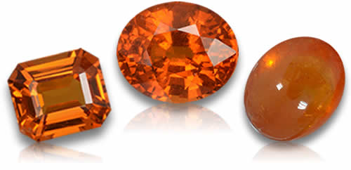 Spessartite Garnet Gemstones
