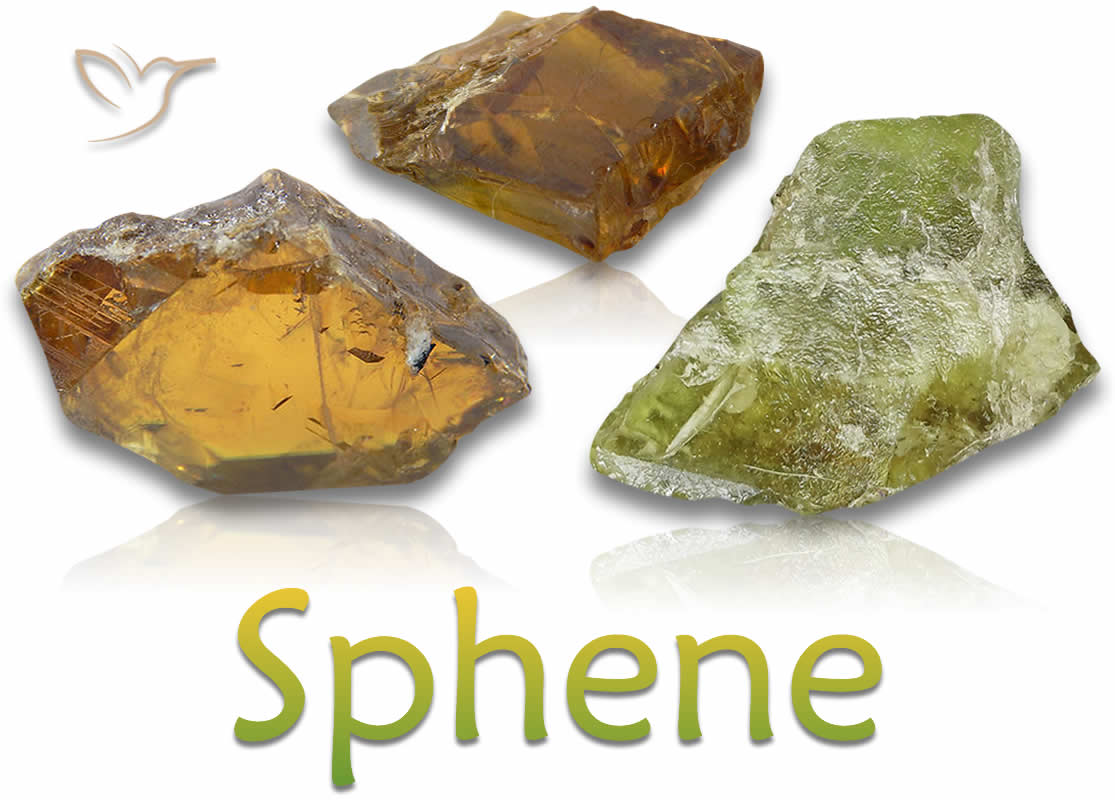 Rough Green Sphene Gemstones