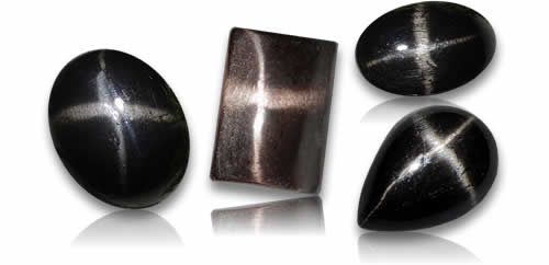 Pierres précieuses de diopside étoilé