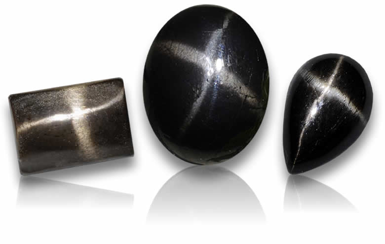 Loose Star Diopside - Natural Black Star Gemstone from India & Siberia
