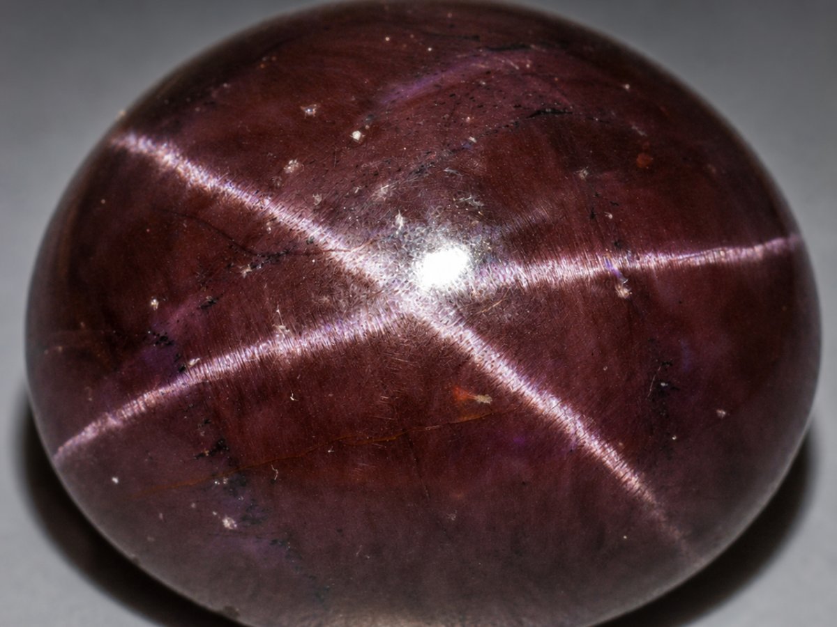 Close-up view of natural Star Garnet gemstones