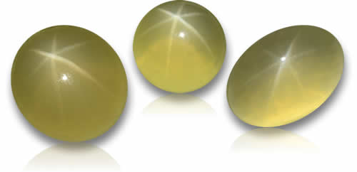 Pierres précieuses de quartz citron étoilé