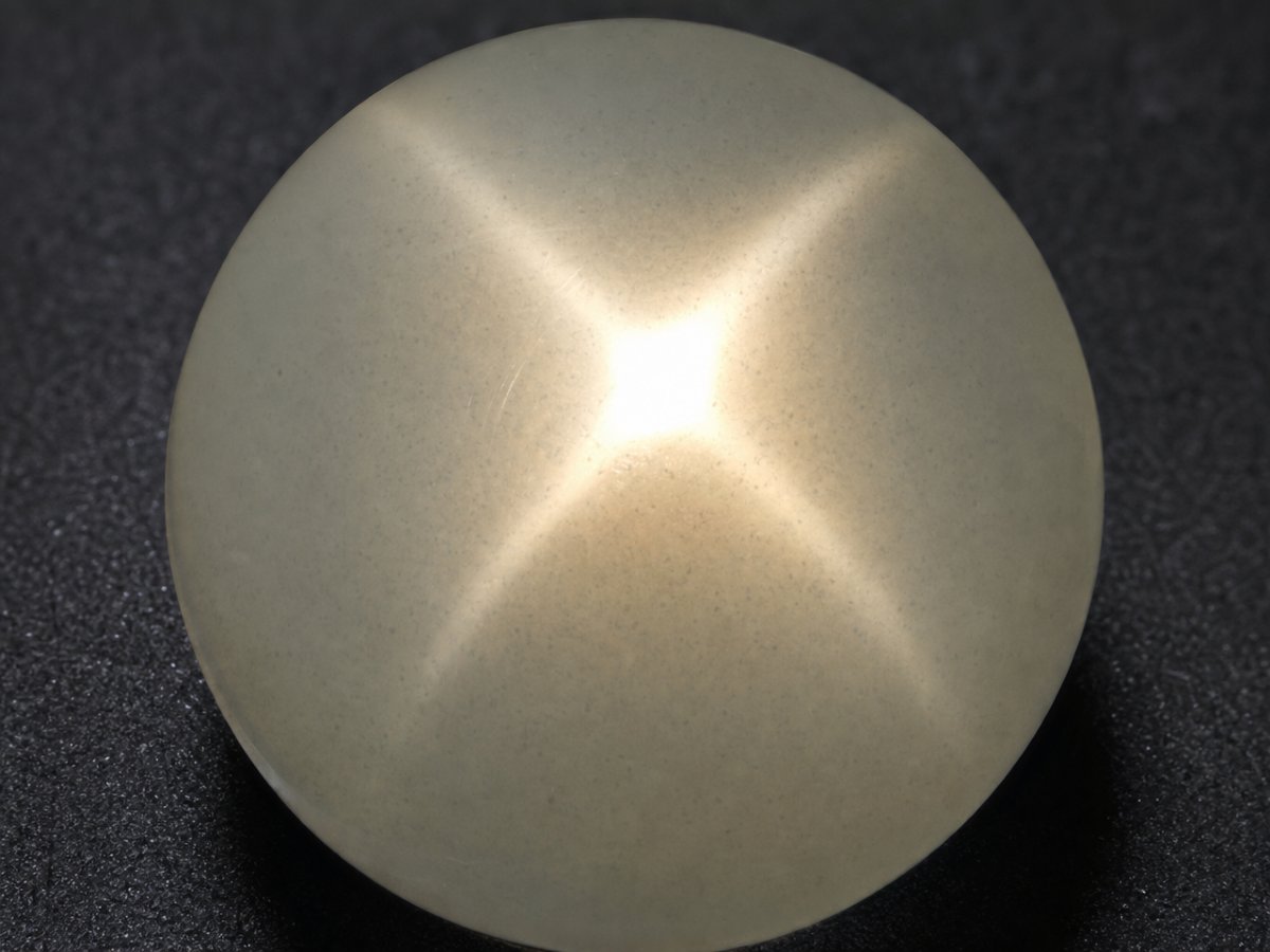 Close-up view of natural Star Moonstone gemstones