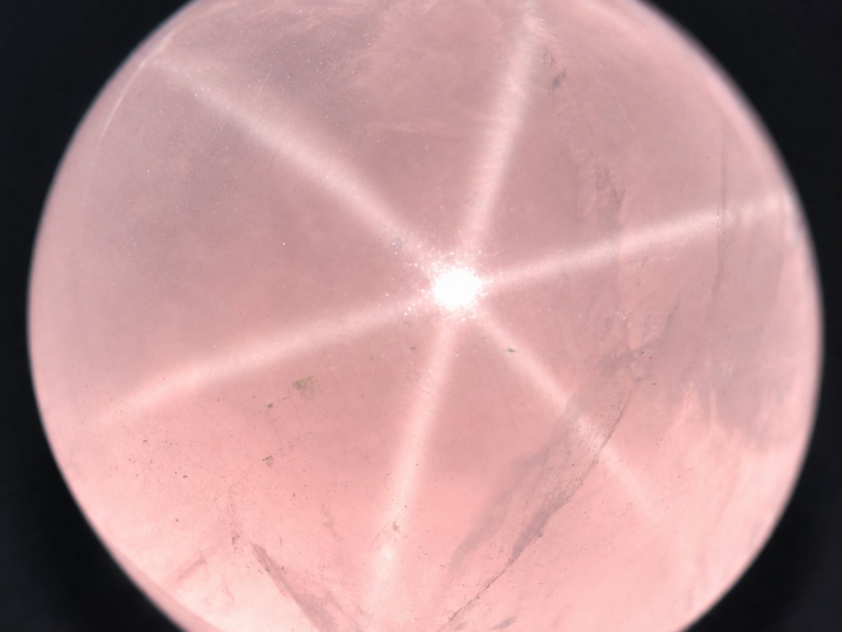 Close-up view of natural Star Rose Quartz gemstones