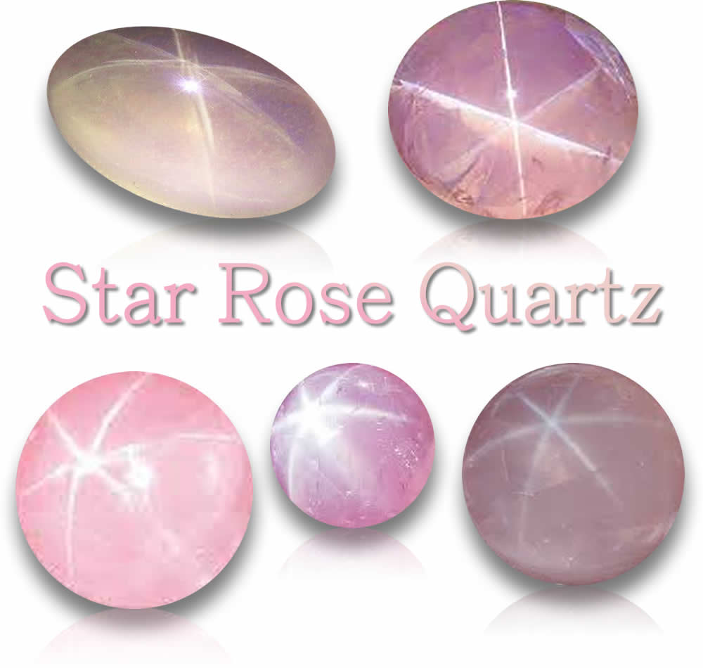 Natural Star Rose Quartz Gemstones
