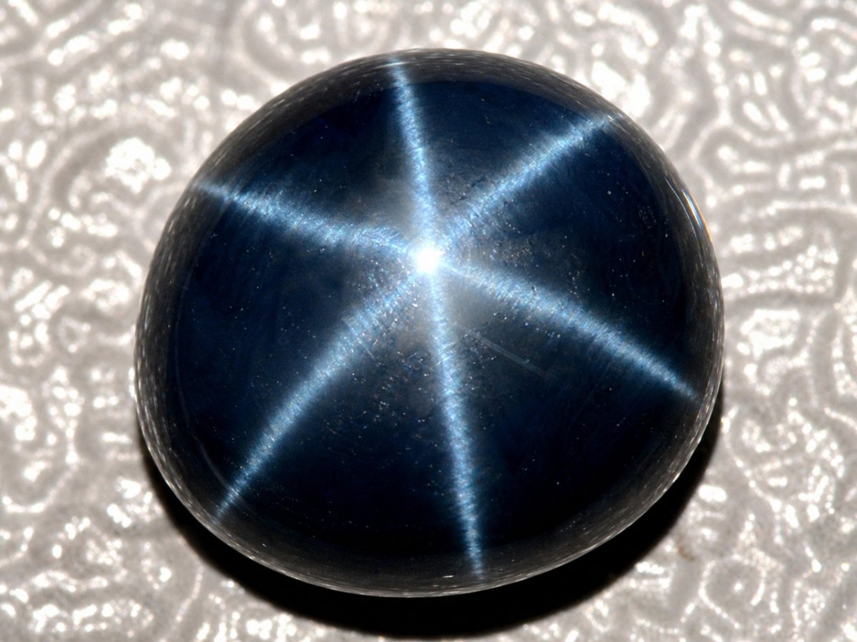 Close-up view of natural Star Sapphire gemstones
