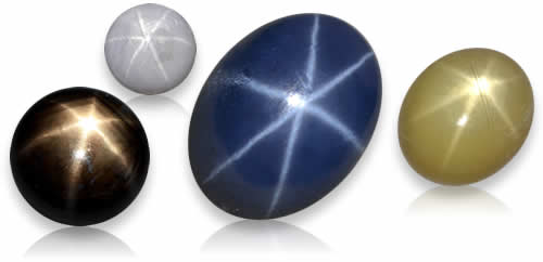 Piedras preciosas de zafiro estrella