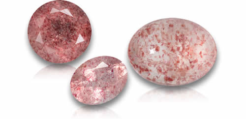 Piedras preciosas de cuarzo de fresa