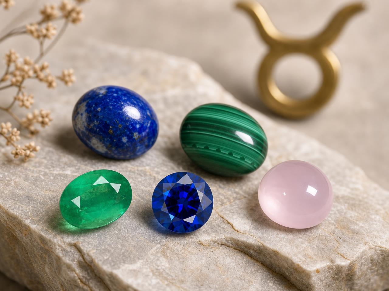 Loose Taurus birthstones and zodiac gemstones