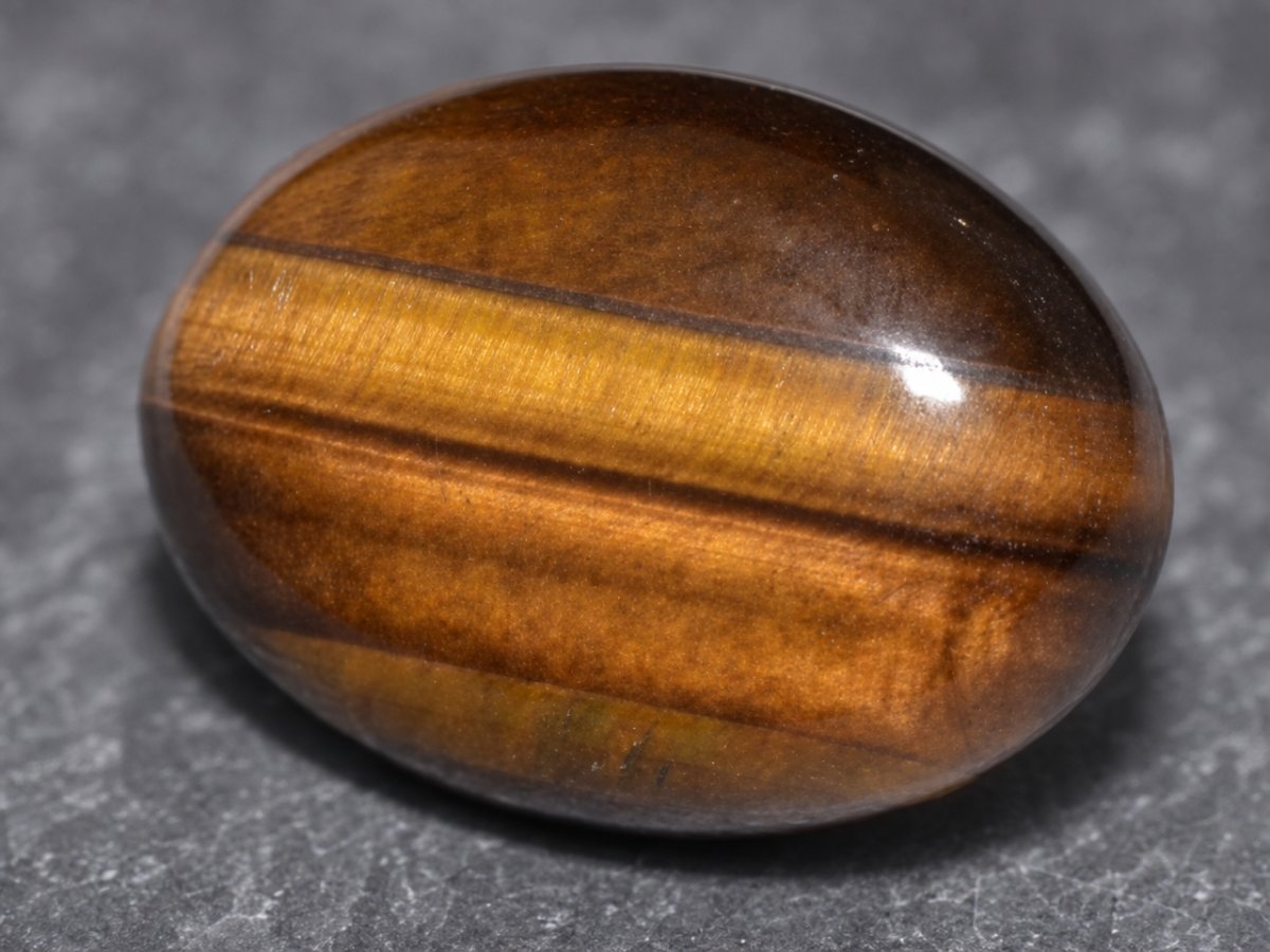 Close-up view of natural Tiger's Eye gemstones