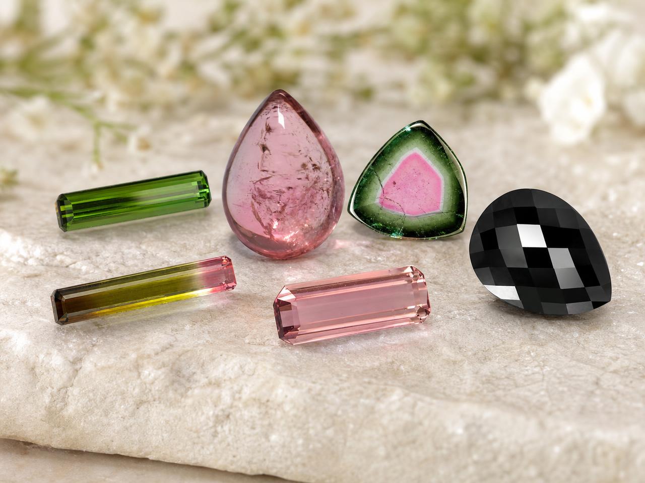Loose tourmaline gemstones for pendant jewelry designs