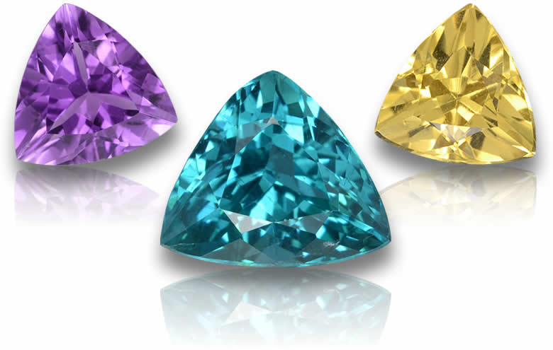 Loose Trillion Cut Gemstones for Jewelry Designs