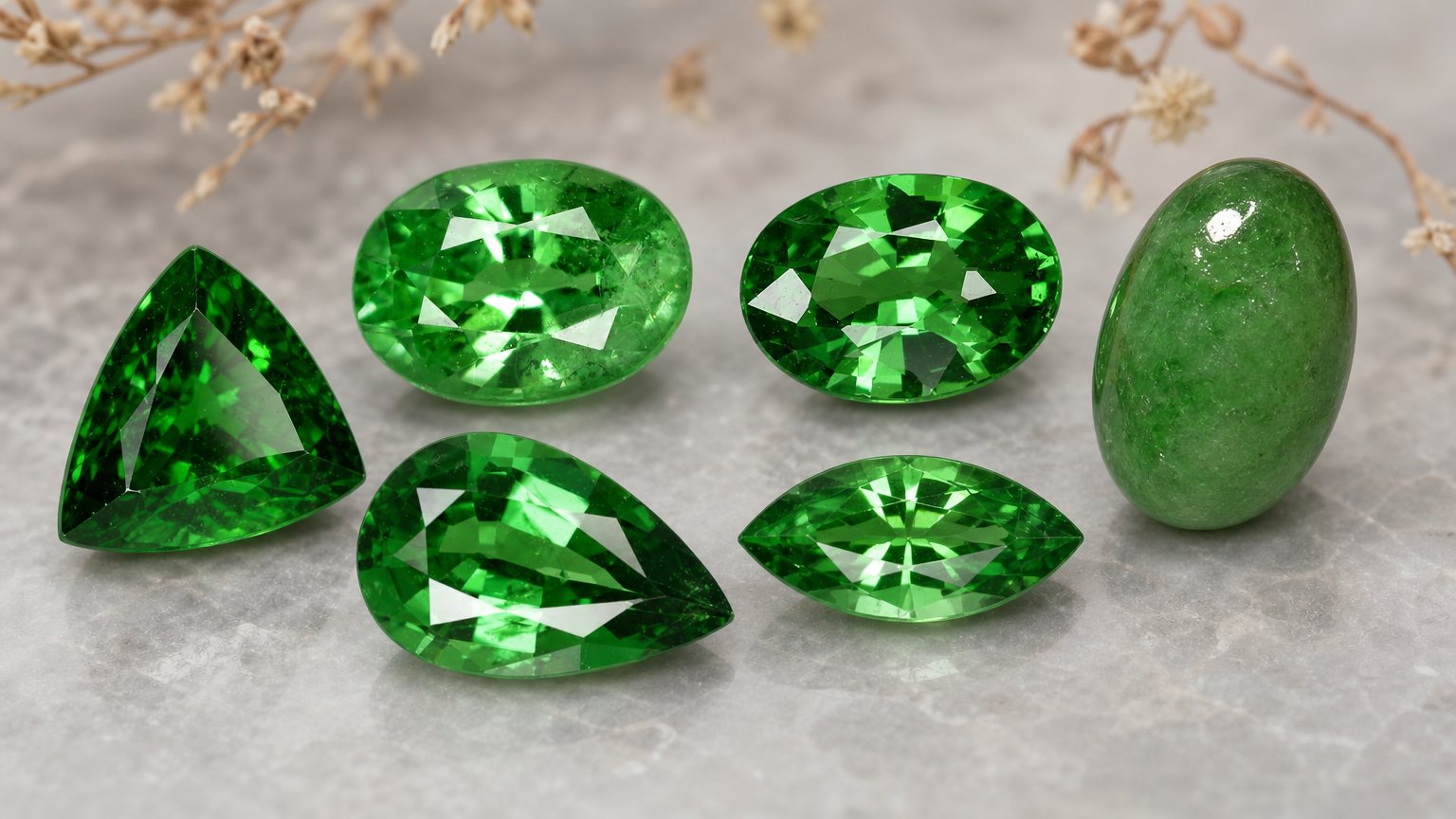 Natural Tsavorite Garnet gemstones - buying guide