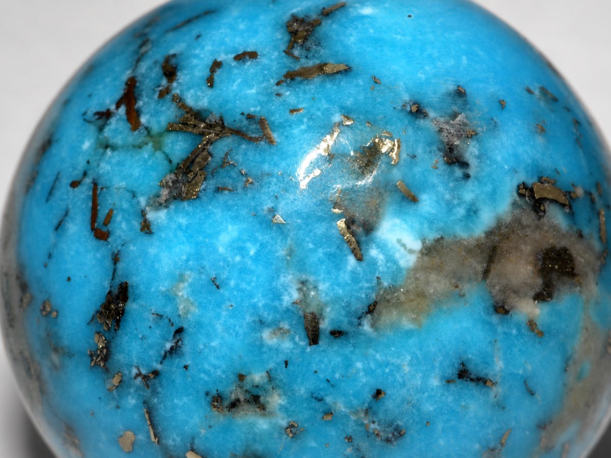 Close-up view of natural Turquoise gemstones