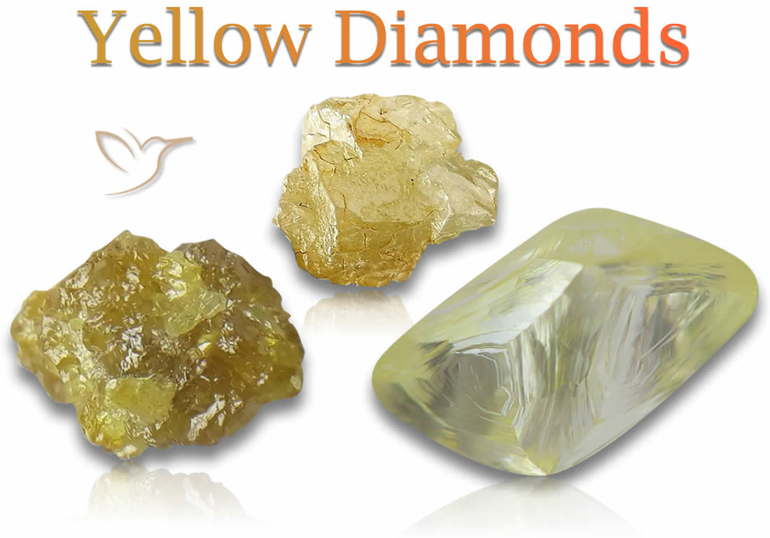 Rough Yellow Diamond Stones