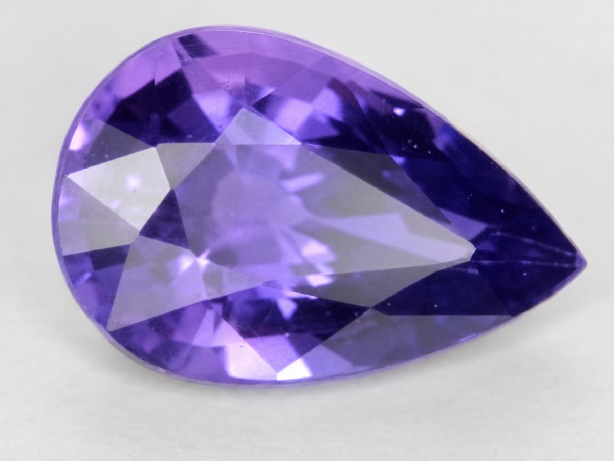 Close-up view of natural Violet Sapphire gemstones