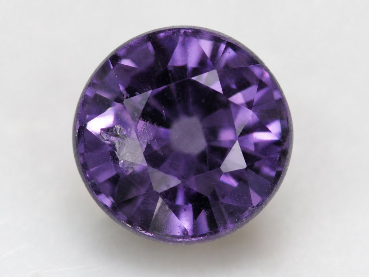 Close-up view of natural Violet Spinel gemstones