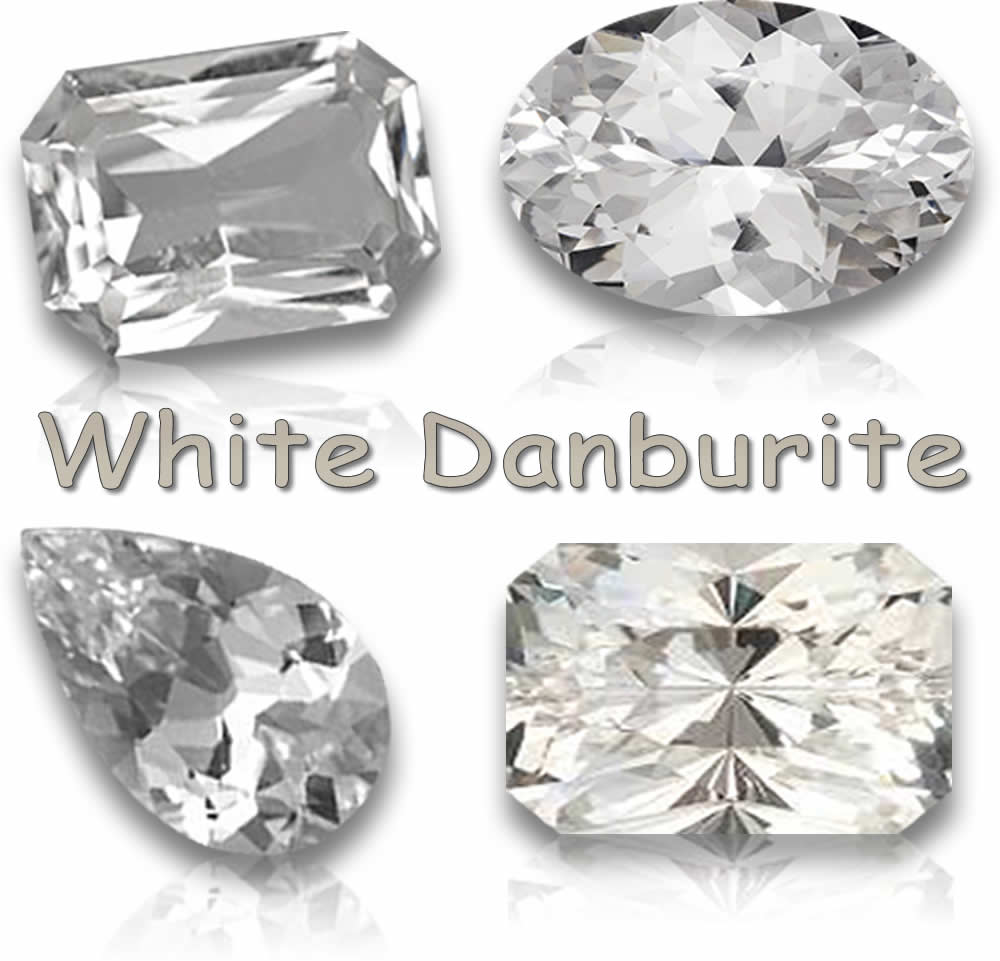 Pierres précieuses naturelles de danburite blanche