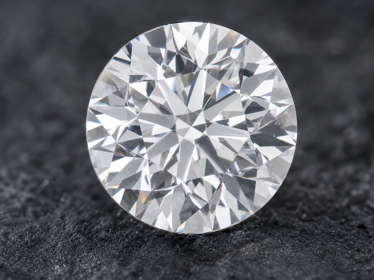 Close-up view of natural White Diamond gemstones