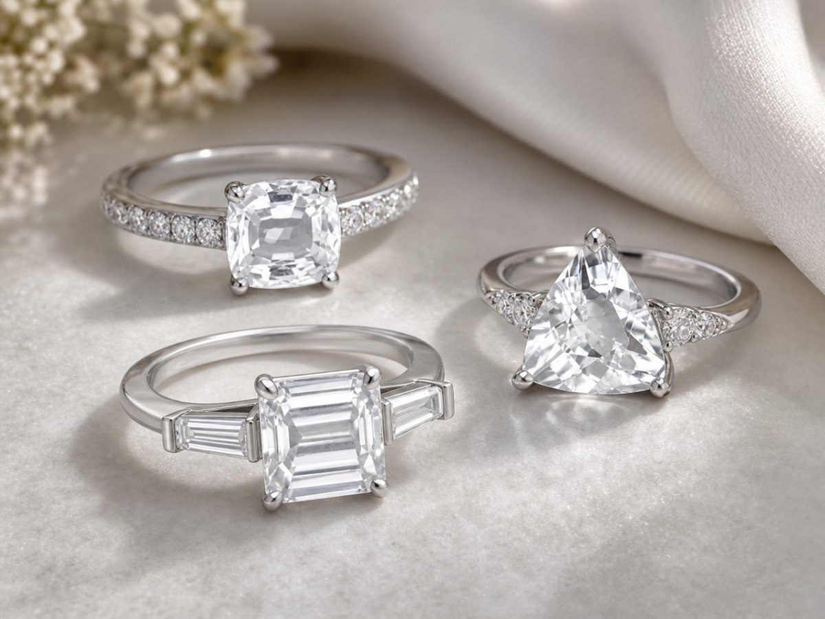 Natural gemstone gemstones shown in jewelry