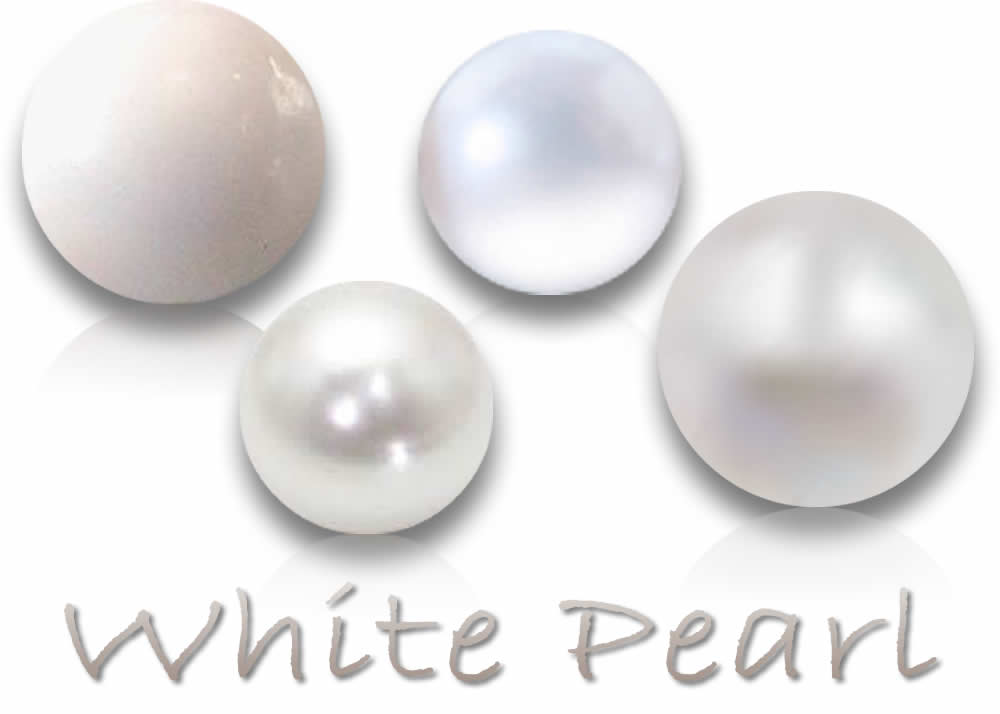 Pierres précieuses de perles blanches naturelles