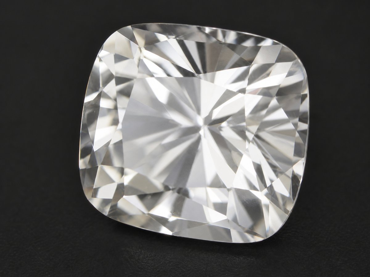 Close-up view of natural White Topaz gemstones