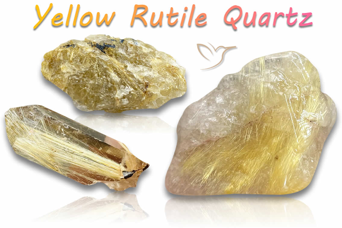 Rough Yellow Rutile Quartz Stones