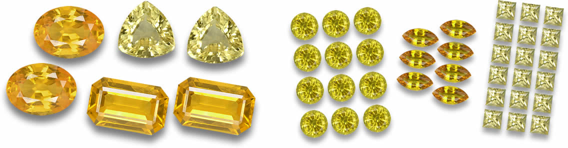 Zaffiro giallo per gioielli