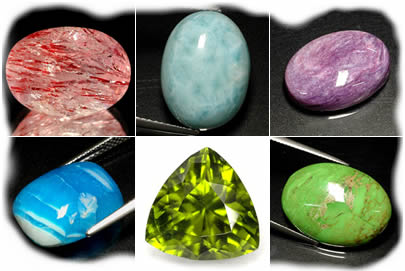 Pierres précieuses rares : Idocrase, Larimar, Quartz Fraise et plus