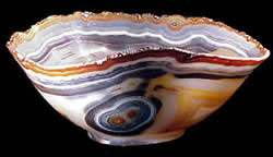 Carved Agate Bowl from Idar Oberstein