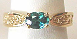 Blue Zircon 14k Gold