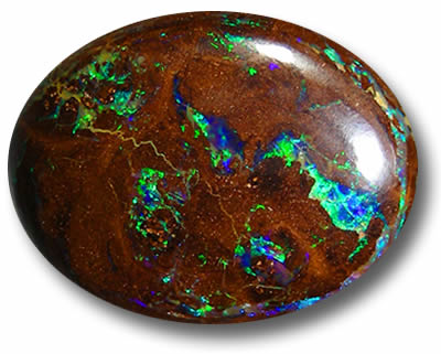 Ópalo de Boulder australiano: colores únicos en una forma única