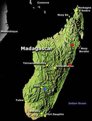 Mapa de Madagascar