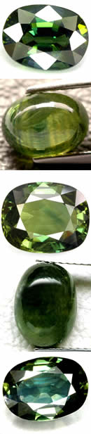 Natural Green Sapphire Gems at GemSelect