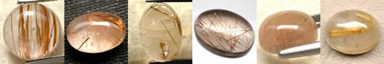 Natural Rutilated Quartz Cut as Cabochon