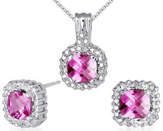 Joyas de circonita cúbica rosa