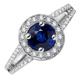 Saphir-Diamant-Ring