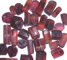 Tourmaline rose brute du Nigeria