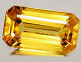 Octagonal Yellow Sapphire