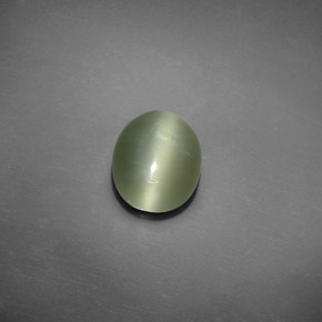 Actinolite Cat's Eye Gemstone in 9.2 x 7.4 mm Size for Sale, Actinolite Cat's Eye Stone in Green Color