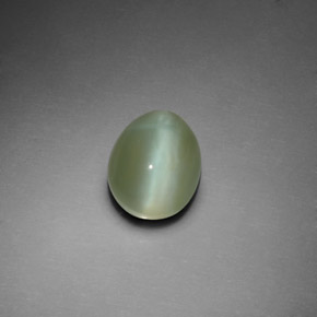Actinolite Cat's Eye Gemstone in 10 x 8 mm (calibrated) Size for Sale, Actinolite Cat's Eye Stone in Green Color