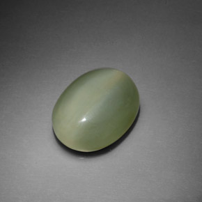 Actinolite Cat's Eye Gemstone in 13.2 x 10.2 mm Size for Sale, Actinolite Cat's Eye Stone in Green Color