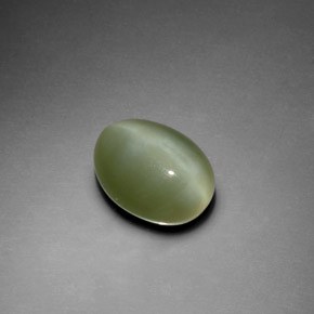 Actinolite Cat's Eye Gemstone in 10 x 8 mm (calibrated) Size for Sale, Actinolite Cat's Eye Stone in Green Color