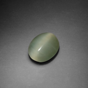 Actinolite Cat's Eye Gemstone in 10 x 8 mm (calibrated) Size for Sale, Actinolite Cat's Eye Stone in Green Color