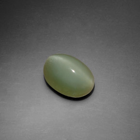 Actinolite Cat's Eye Gemstone in 9.9 x 7.6 mm Size for Sale, Actinolite Cat's Eye Stone in Green Color