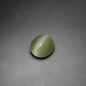 Actinolite Cat's Eye Gemstone in 7.5 x 6.7 mm Size for Sale, Actinolite Cat's Eye Stone in Green Color