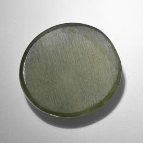 Actinolite Cat's Eye Gemstone in 14.4 x 13.1 mm Size for Sale, Actinolite Cat's Eye Stone in Green Color