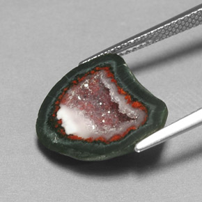 Agate Geode Gemstone in 15.1 x 14.1 mm Size for Sale, Agate Geode Stone in Multicolor Color